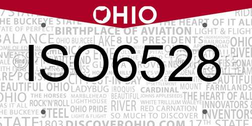 ISO6528 Ohio License Plate