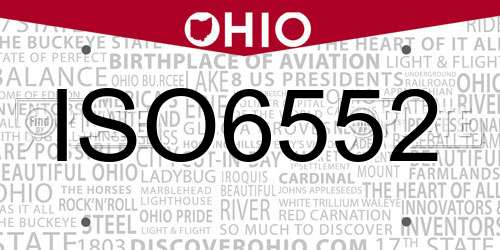 ISO6552 Ohio License Plate