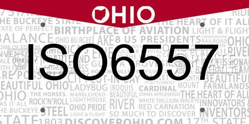 ISO6557 Ohio License Plate