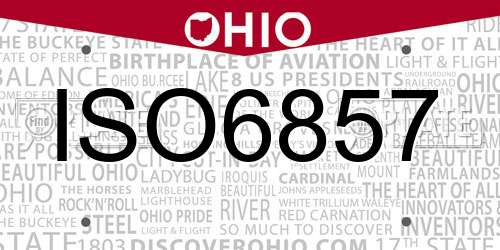 ISO6857 Ohio License Plate