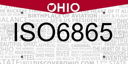 ISO6865 Ohio License Plate