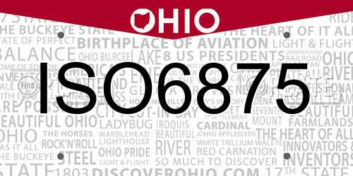ISO6875 Ohio License Plate