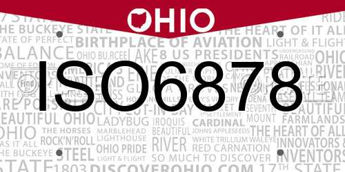 ISO6878 Ohio License Plate