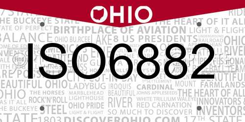ISO6882 Ohio License Plate