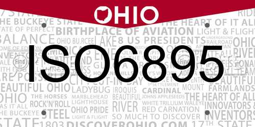 ISO6895 Ohio License Plate
