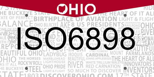 ISO6898 Ohio License Plate