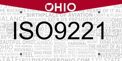 ISO9221 Ohio License Plate
