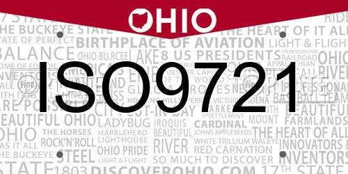 ISO9721 Ohio License Plate