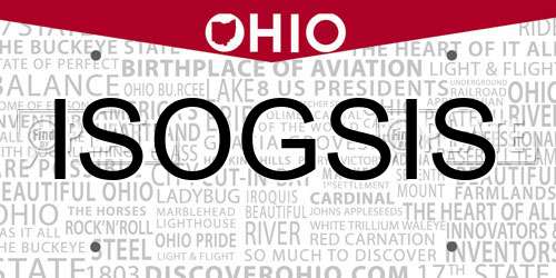 ISOGSIS Ohio License Plate