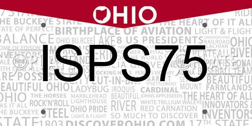 ISPS75 Ohio License Plate