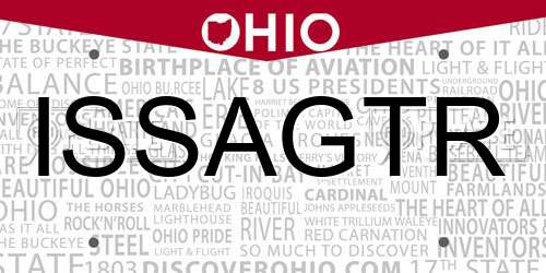 ISSAGTR Ohio License Plate
