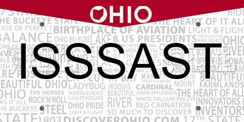 ISSSAST Ohio License Plate