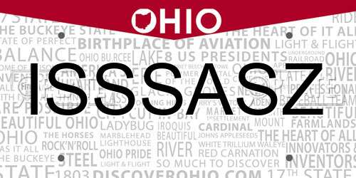 ISSSASZ Ohio License Plate