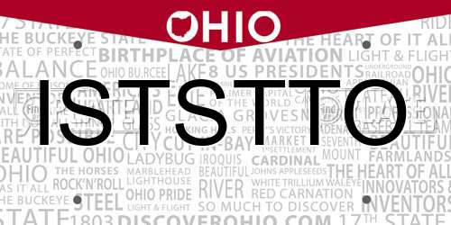 ISTSTTO Ohio License Plate