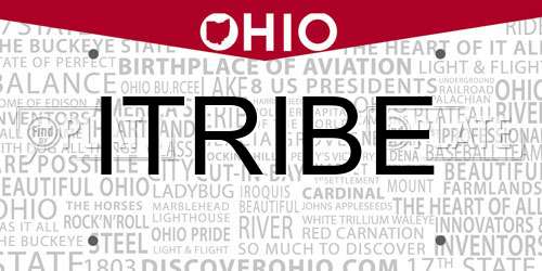 ITRIBE Ohio License Plate