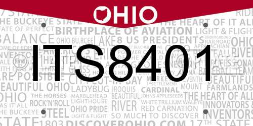 ITS8401 Ohio License Plate