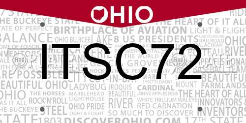 ITSC72 Ohio License Plate