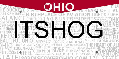 ITSHOG Ohio License Plate