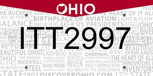 ITT2997 Ohio License Plate
