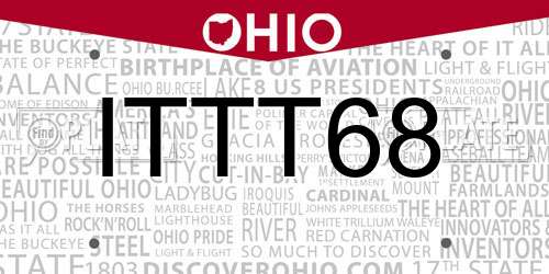 ITTT68 Ohio License Plate
