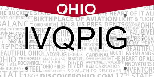 IVQPIG Ohio License Plate
