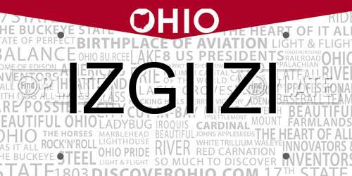 IZGIIZI Ohio License Plate