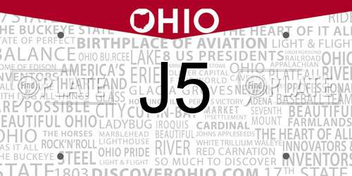 J5 Ohio License Plate