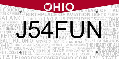 J54FUN Ohio License Plate