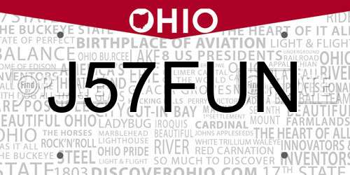 J57FUN Ohio License Plate