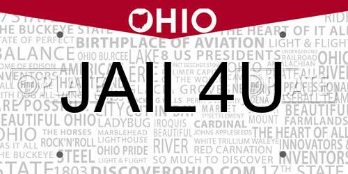 JAIL4U Ohio License Plate