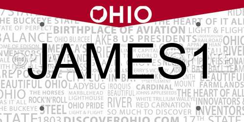 JAMES1 Ohio License Plate