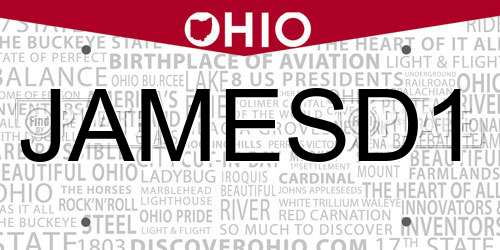 JAMESD1 Ohio License Plate