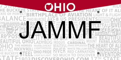 JAMMF Ohio License Plate