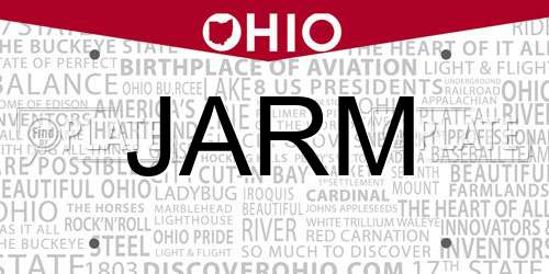 JARM Ohio License Plate