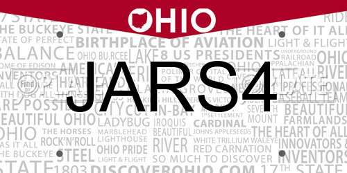 JARS4 Ohio License Plate