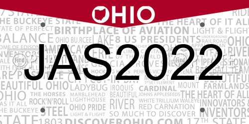 JAS2022 Ohio License Plate
