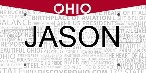 JASON Ohio License Plate