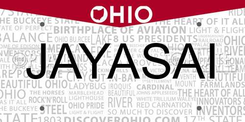 JAYASAI Ohio License Plate