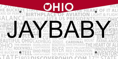 JAYBABY Ohio License Plate