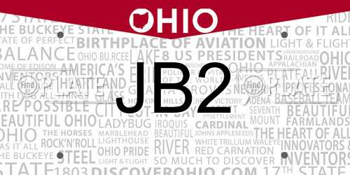 JB2 Ohio License Plate