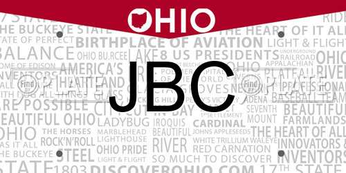 JBC Ohio License Plate