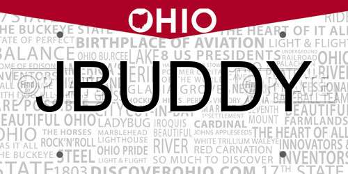 JBUDDY Ohio License Plate
