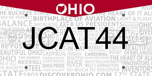 JCAT44 Ohio License Plate
