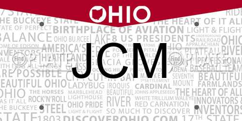 JCM Ohio License Plate
