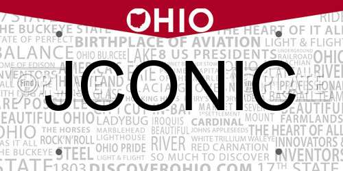 JCONIC Ohio License Plate