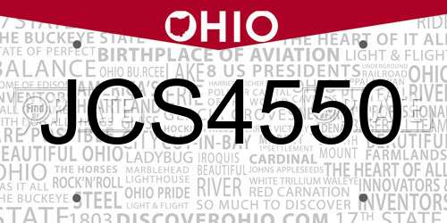 JCS4550 Ohio License Plate