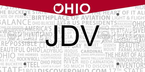 JDV Ohio License Plate