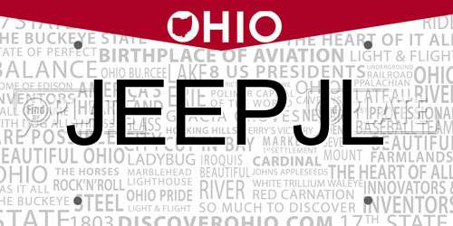 JEEPJL Ohio License Plate
