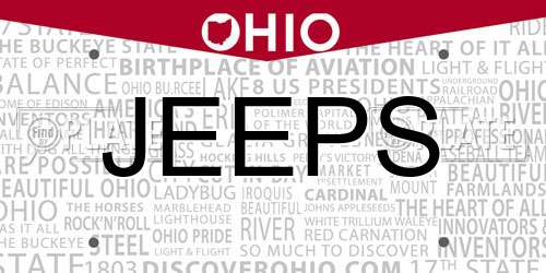 JEEPS Ohio License Plate