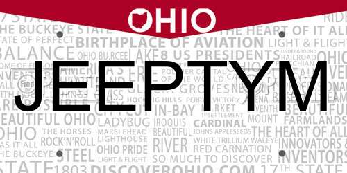 JEEPTYM Ohio License Plate
